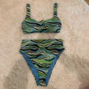 Green Aerie High Waisted Bikini Set